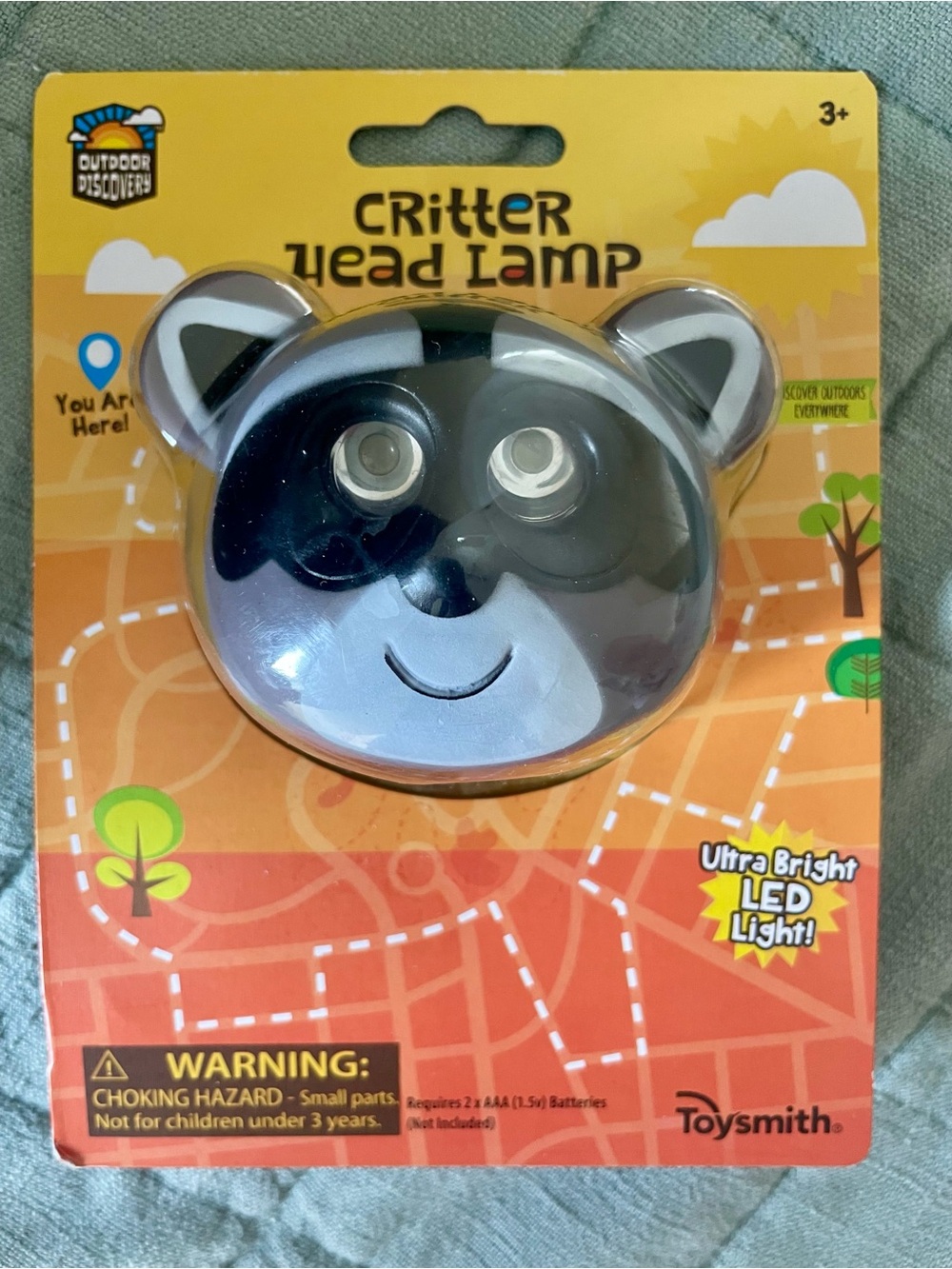 SMITH Black and Yellow Kids Headlamp - LED Strap Light